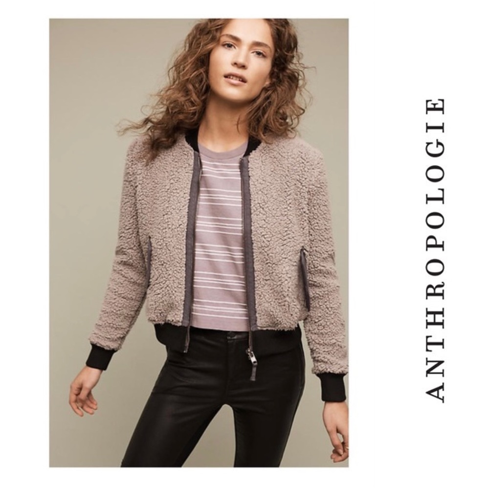 Anthropologie Marrakesh sherpa bomber Jacket M